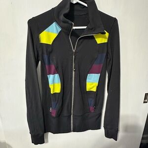Lululemon full zip jacket Long Sleeves - black and multi colour